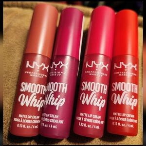 NYX Smooth Whip Matte Lip Cream Collection -☆price Is For All 4!!